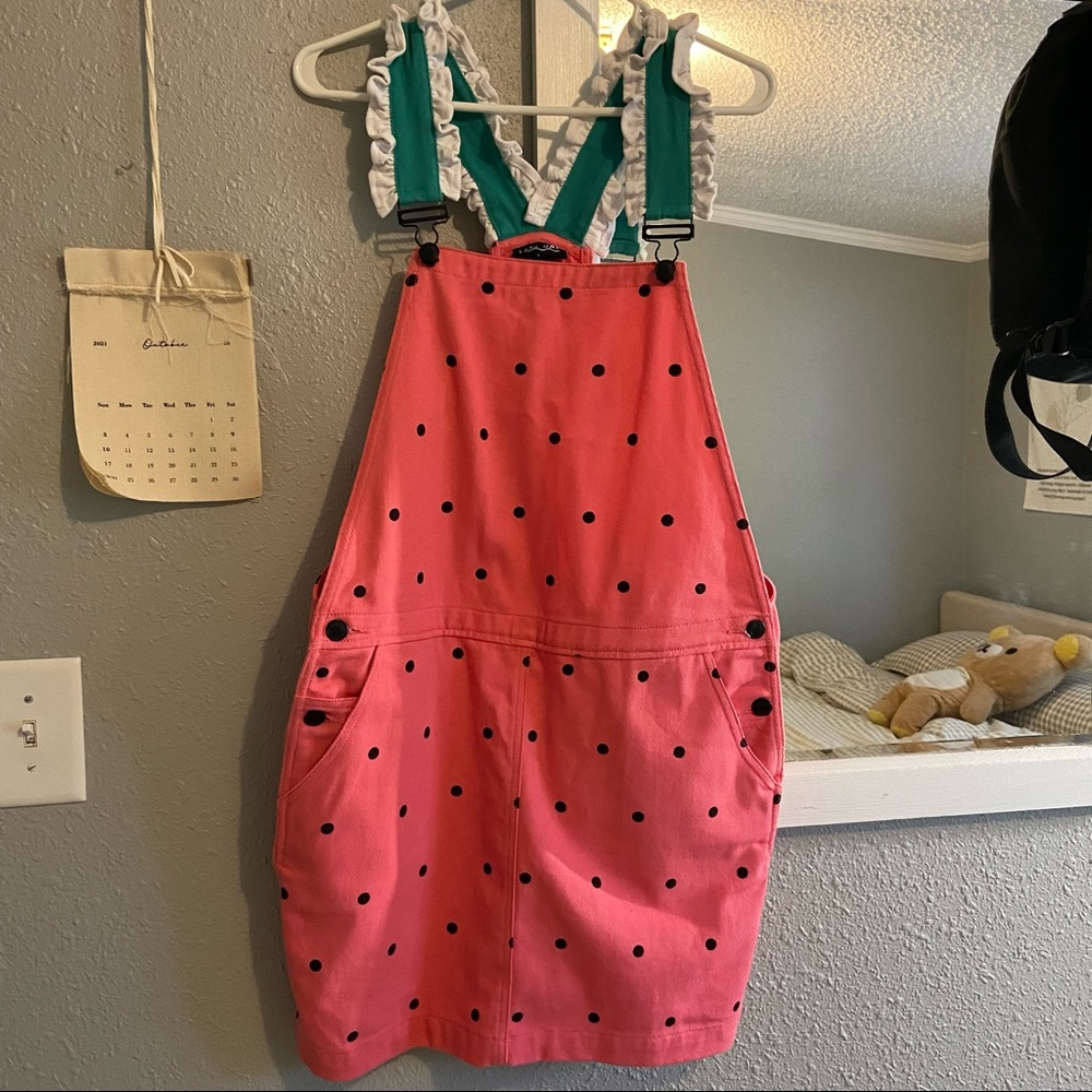 Lazy Oaf watermelon overall dress 🍉